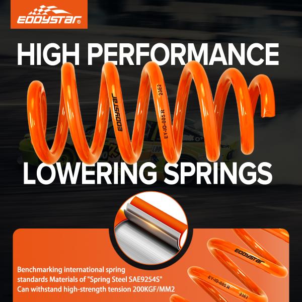 EDDYSTAR Performance Lowering Springs For Chevy Cruze/Malibu/Equinox/Impala/Corvette 2005-2025