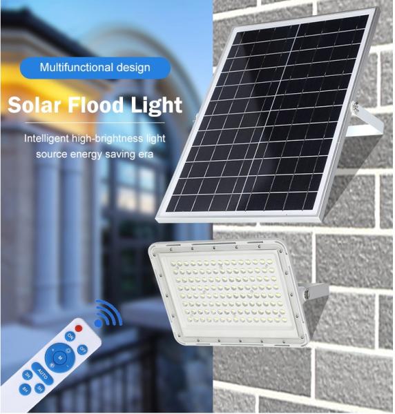 aterproof outdoor ip66 die cast aluminum smd 60w 100w 150w led solar flood lamp