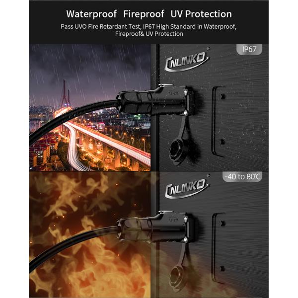 Cnlinko LP12 2 3 5 6 8 Pin Ip68 Waterproof Connector Male Female Plug Socket for Led Power Electric Connectors