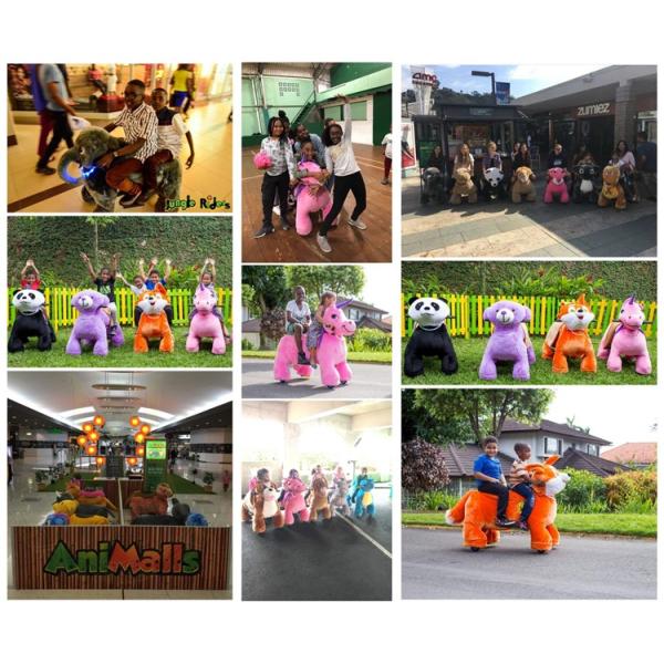 Hansel adult ride on toys plush animal electric scooter for sale