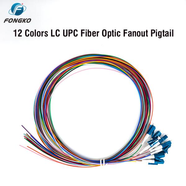 FONGKO 12 コア 0.9mm G652D PVC 光ファイバーピグテイル ブードルピグテイル LC FC SC ST UPC APC 光ファイバーピグテイル
