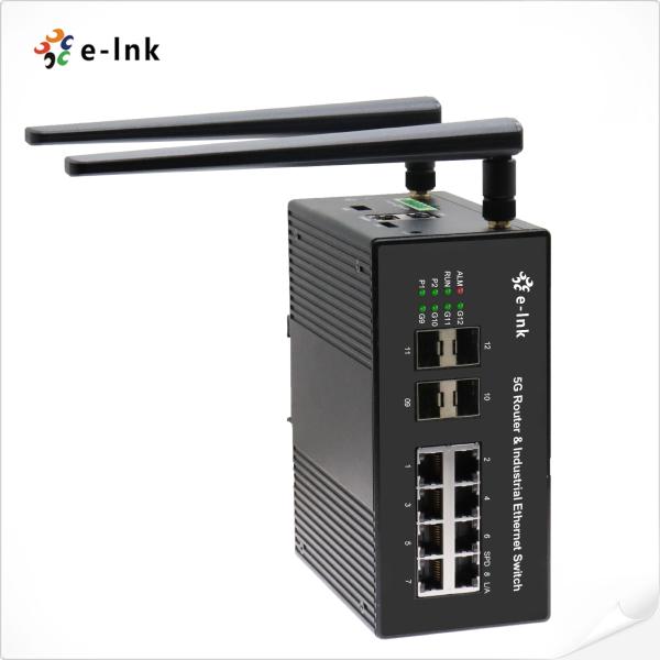 Промышленный маршрутизатор и Ethernet-коммутатор 5G 8 x 10/100/1000M RJ45 + 4 x 1,25G SFP + 1 x 5G