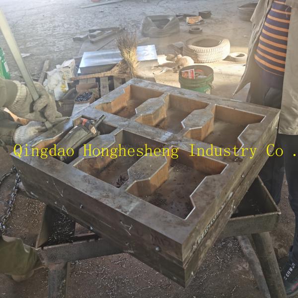 Cross Pattern Rubber Tile Heating Teflon Mold Interlocking Rubber Mat Mold