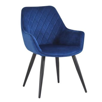Minimalist Velvet Dining Chair with Metal Legs