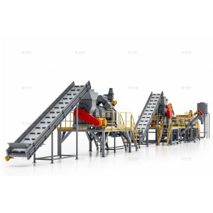 Cold Washing PET Plastic Recycling Line For Round Bottles 500-1000kg/H