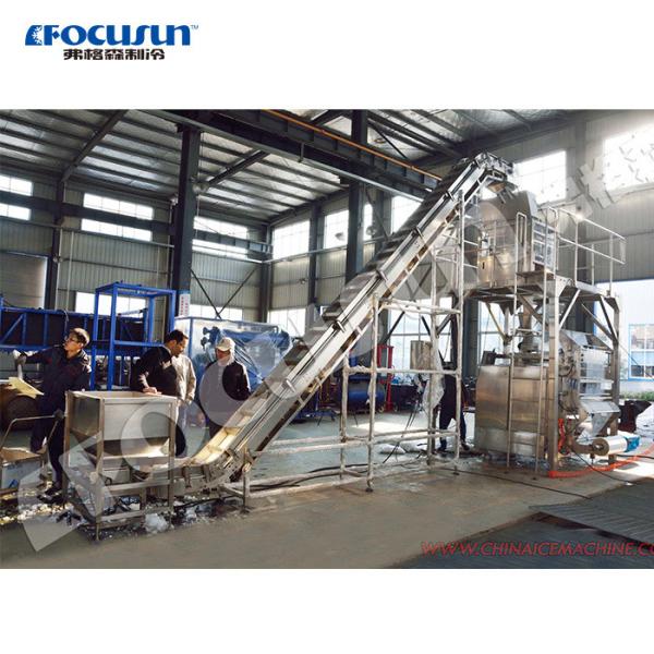 Ice Storage Capacity FOCUSUN 20 T/Day Tube Ice Machine with Automatic Ice Packer