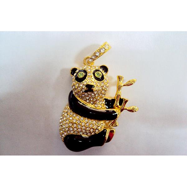 Customized Logo Animal Diamond necklace Jewelry USB flash drive 8Gb