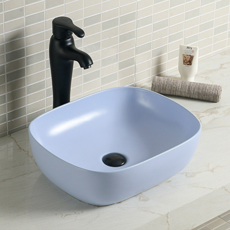 Прямоугольная раковина черноты Countertop таза мытья легко устанавливает с аксессуарами