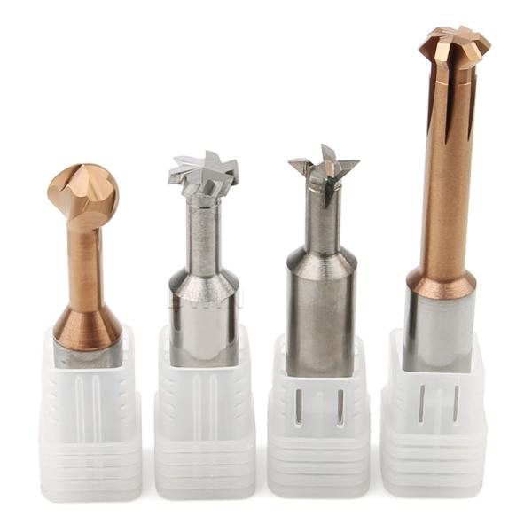 HRC55 Chamfer T Slot End Mill Carbide Milling Cutter Aluminum Trapezoid