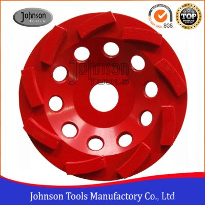 Metal Bond 125mm Diamond Swirl Cup Wheel 9 Nos Teeth For Stone / Concrete