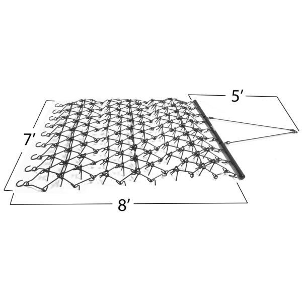 Titan 7' X 8' Black Steel Fence Drag Section Harrows 10.8mm Wire Thickness