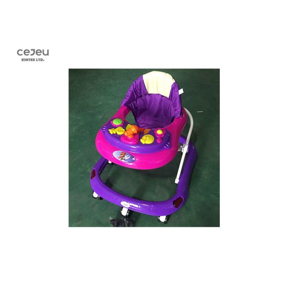 EN1273 Music Walker 61*56*50CM Silicon 8 Wheels Baby Foldable Walker