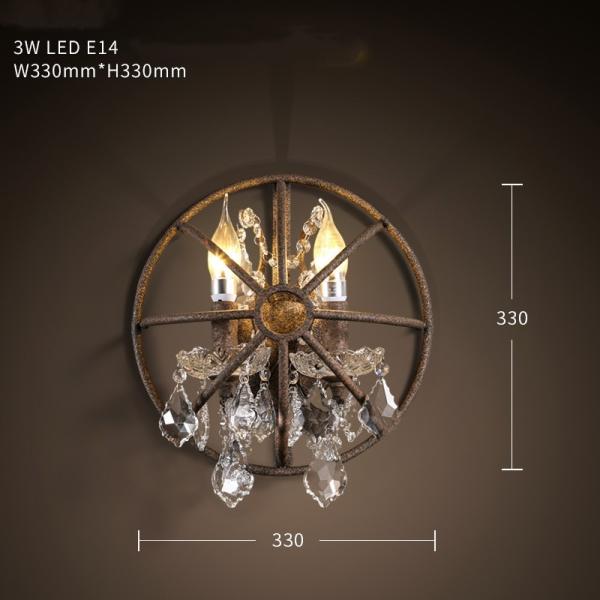 Свет стены просторной квартиры кафа бар-ресторана промышленного ретро света стены клетки птицы Кристл утюга двойной главный