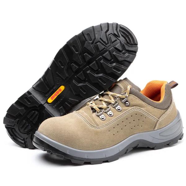 Yellow Lightweight Comfortable Safety Shoes / Comfortable Work Shoes Men with PU/PU Sole