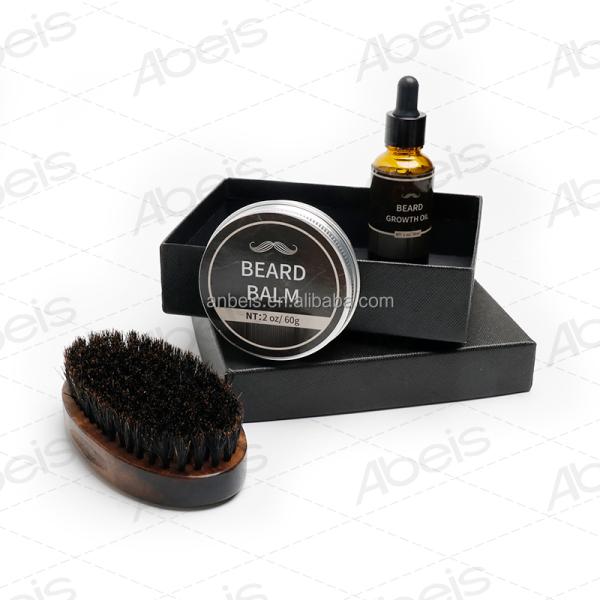 Custom Logo Engraved Portable Pocket Retro Wooden Boar Bristle Beard Brush and Comb Set Men's Beard Care