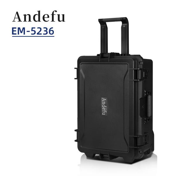 EM-5236 Plastique imperméable à l'eau Ip67 Equipement de transport de boîte à outils en plastique à coque dure avec fonction imperméable à l'eau