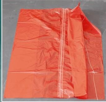 Red Color Water Soluble Laundry Sacks Cold Water Soluble Bags With Strip CE ISO