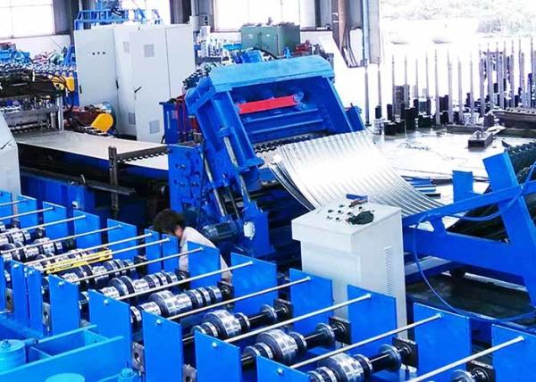 PI PPGI Steel Grain Silo Cold Roll Forming Line Full Automatic PLC Control