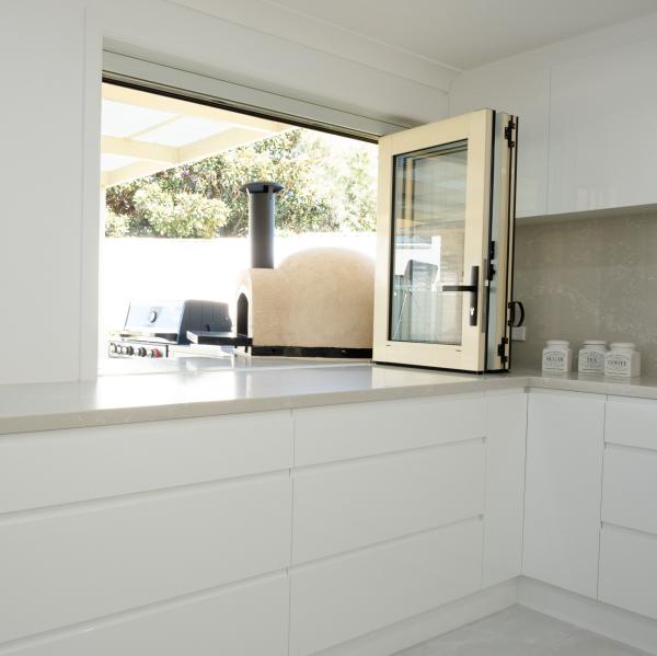 High End Australian Luxury Painting Lacquer White Glossy Full Modern Kitchen Cabinet Flat Pack