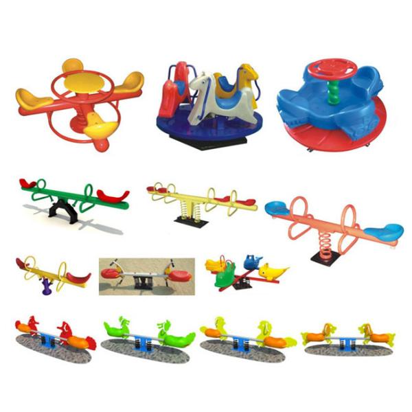 Kids Plastic Seesaw , Outdoor Seesaw Merry Go Round For Amusement Park