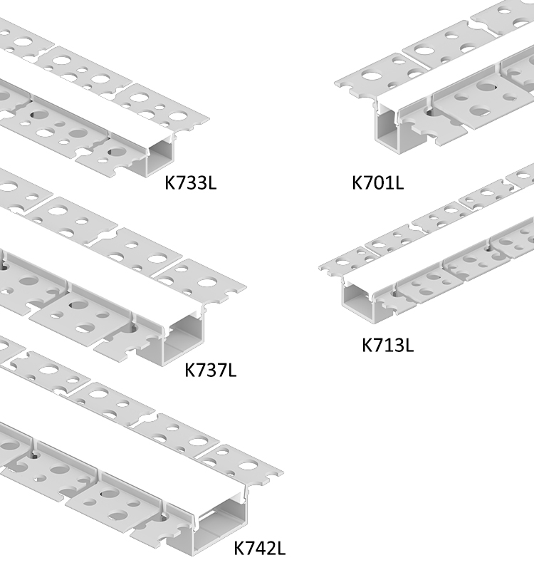High Quality Anodized LED Strip Aluminium Profile with Customized Length for Surface & Recessed Mounted Installation