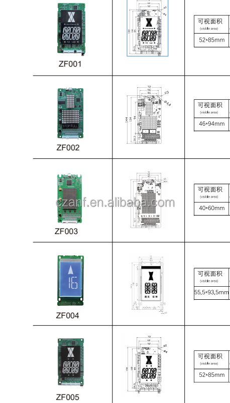 Modern Design Elevator LCD Display and Floor Indicator Board ISO9001 Certified with 1 Year Warranty