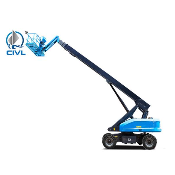 Long Boom Arm Truck With Cage Bucket 18m Self Propelled Straight Arm Aerial Work Platform