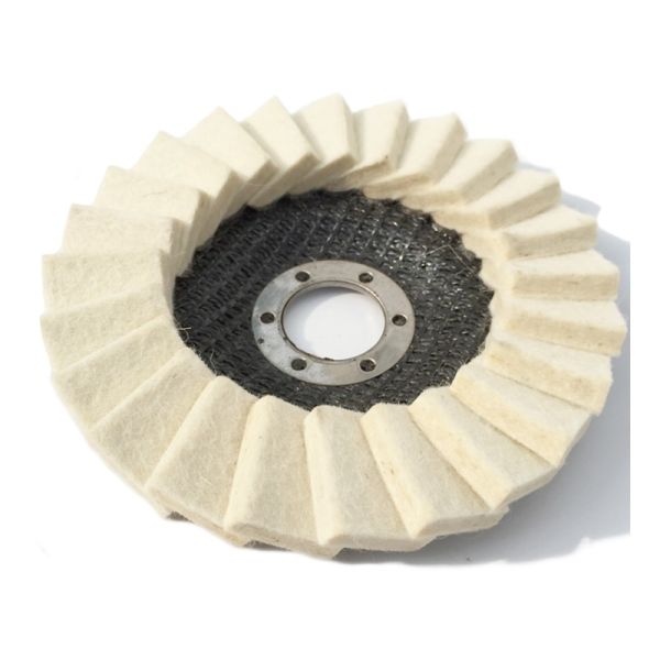 Wool  Flap Polishing Disc 4-1/2 x 7/8  High Density Wool Polishing Wheel for Metal, Aluminum, Stainless Steel & Stone Polishing  Mirror Finish