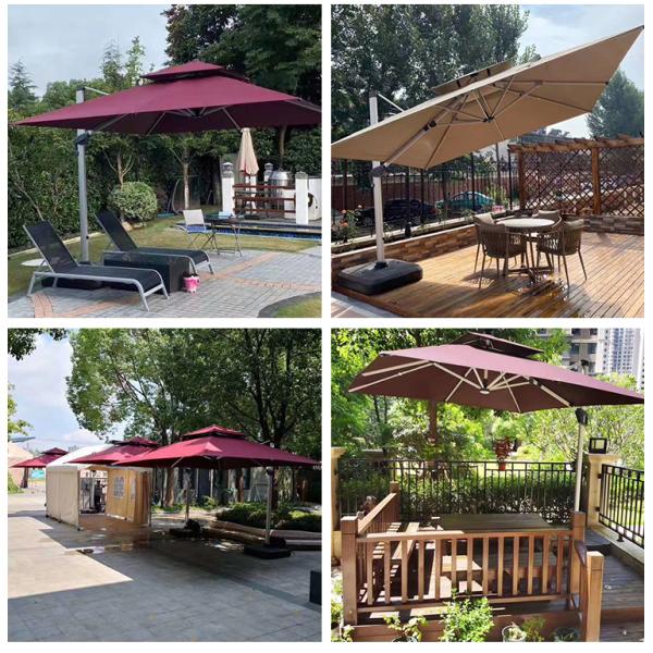 Поляк 3*3m водоустойчивое Sunbrella алюминиевого сплава пляжа