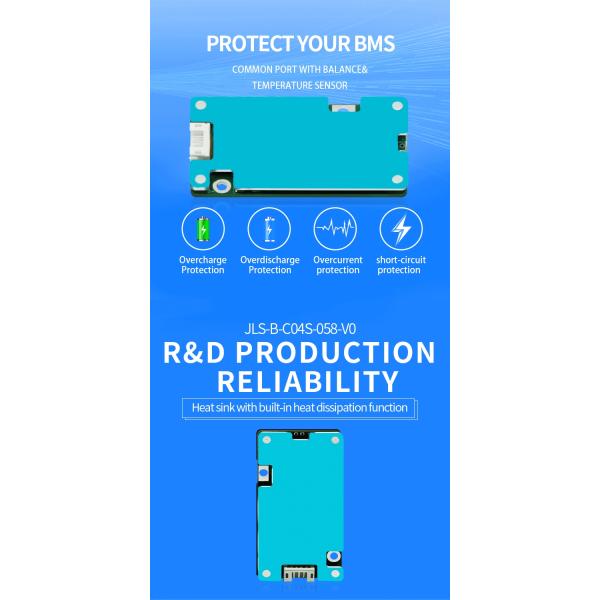25A Active BMS for 4S LiFePO4: A 25A BMS with Balance Equalizer and Battery Cell Protection Board, Incorporated with NTC for Enhanced Safety and Performance
