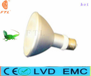 Sustainable Silver Aluminium Full Spectrum UVB Reptile HID Lamp PAR30