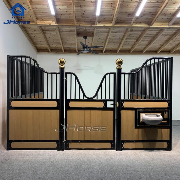 Divisores de boxes para caballos personalizados, panel lateral y trasero de madera de pino, división de pared