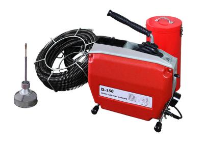 Aluminum Frame Red Electric Drain Cleaning Machine For Pipe Cleaning