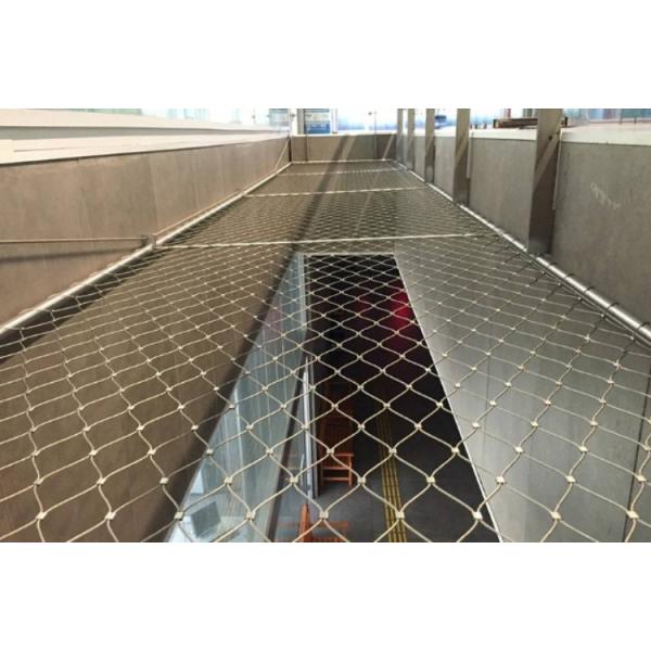 2mm stainless steel cable mesh 40mm For Shopping Mall Safety Fence