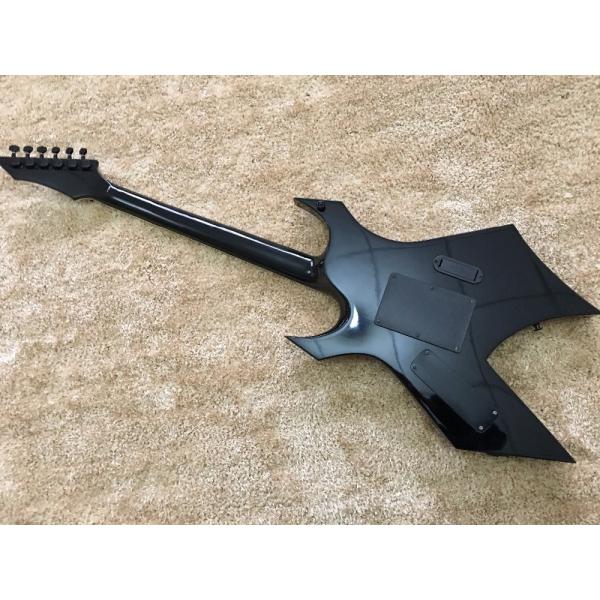 B.C.RICH custom guitar Black Floyd rose Quilted maple body with EMG active pickups Ebony fretsboard colorized MOP inlay