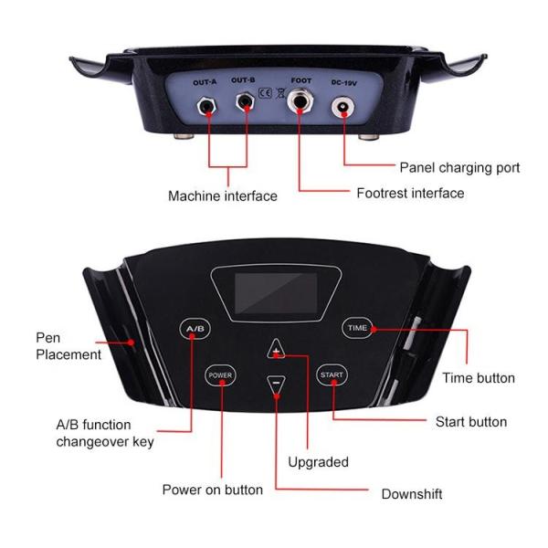 жемчуг черноты макияжа 8W 50Hz постоянный совсем в одном наборе татуировки машины татуировки профессиональном
