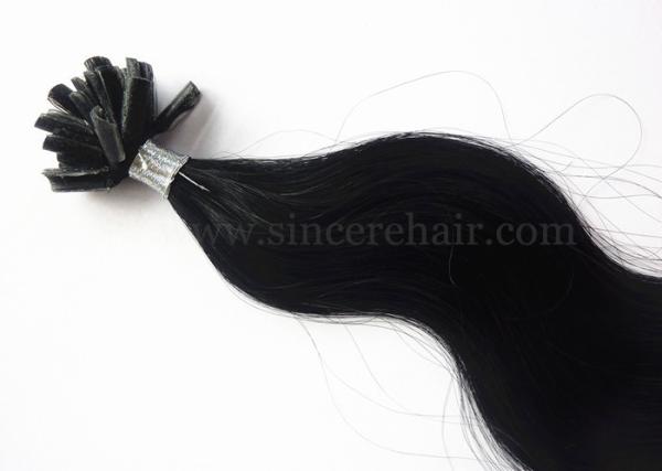 60 CM Keratin Fusion U Shape Hair Extensions for sale - 24 Black Body Wave Pre Bonded U Tip Hair Extensions for sale