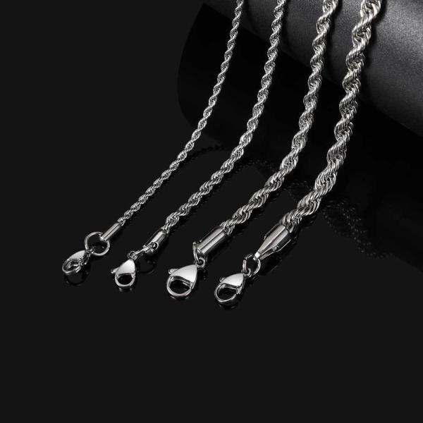 Engagement Stainless Gold Necklace Ggold Rope Chains For Men