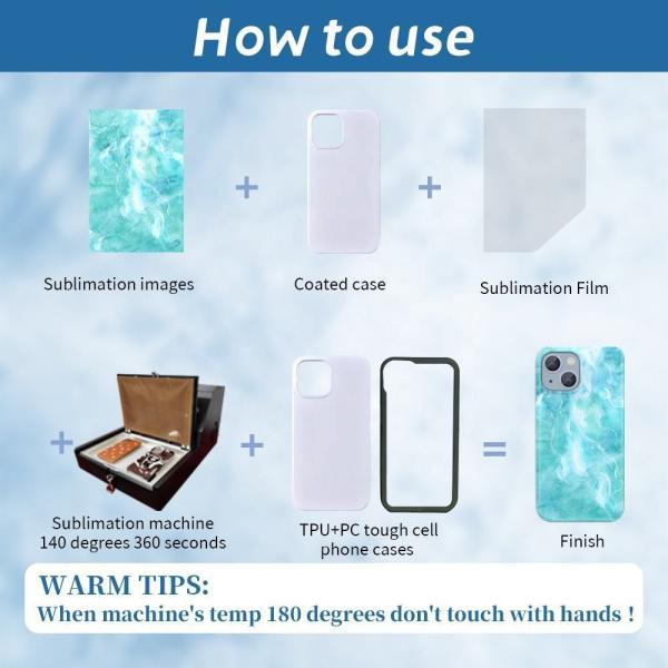 3D Coated Sublimation 2 in 1 Bank Phone Cases Tpu Pc Tough Sublimation Blanks Phone Case for Iphone 12 13 Mini Pro Max