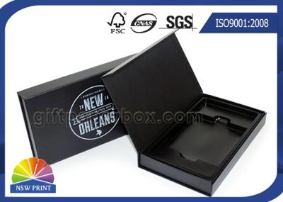Magnetic Paper Hinged Lid Gift Box Plastic Blister Packaging Hot Stamping