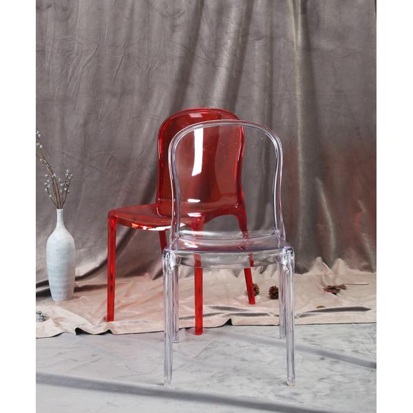 Nordic Style Transparent Pink Acrylic Ghost Chairs Resin Chiavari Chair For Dining Room