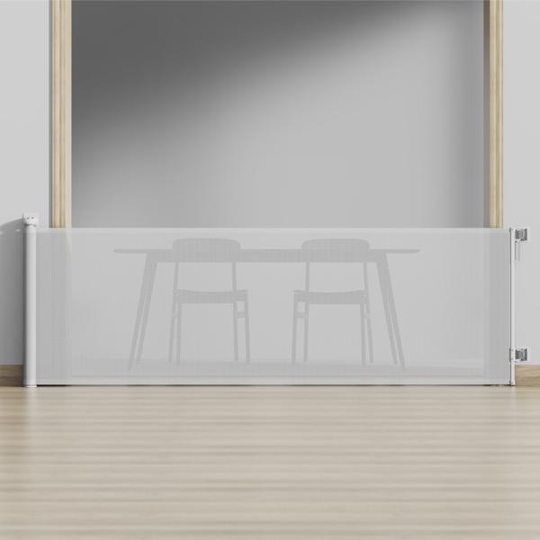 Large Straight Body Stair Retractable Safety Door With 500cm Mesh Sliding Safety Gate