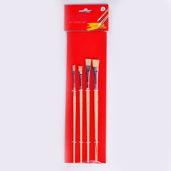 4pcs no varnish wood rope package factory direct bristle brush for art painting