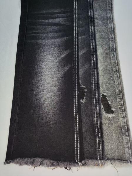 11.3oz Super-Soft Heavy Weight Cotton Polyester BLACK/BLACK Denim Fabric For  Jeans