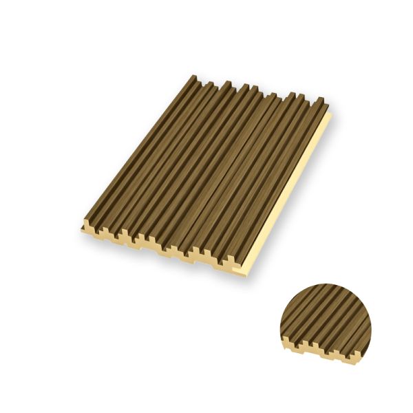 Decorative 3D PVC Fluted Wall Panels 160x14mm Waterproof Slat Interior Cladding for Feature Wall Installations