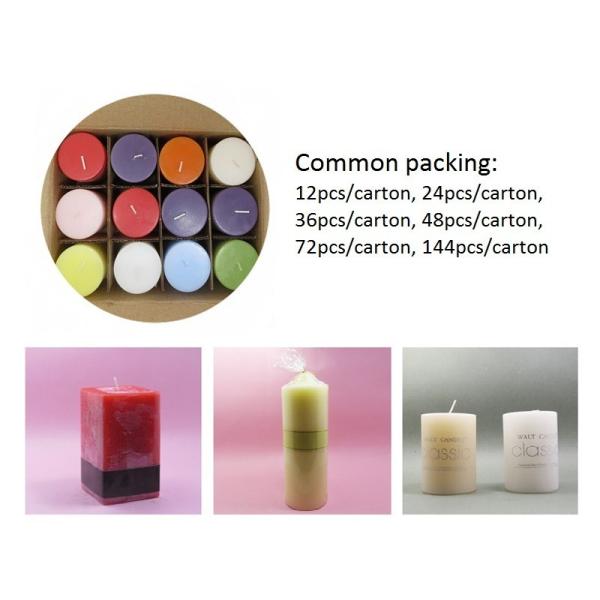 Colorful Scented White Religious Beeswax Pillar Candles Gift Decorative D3.6CM