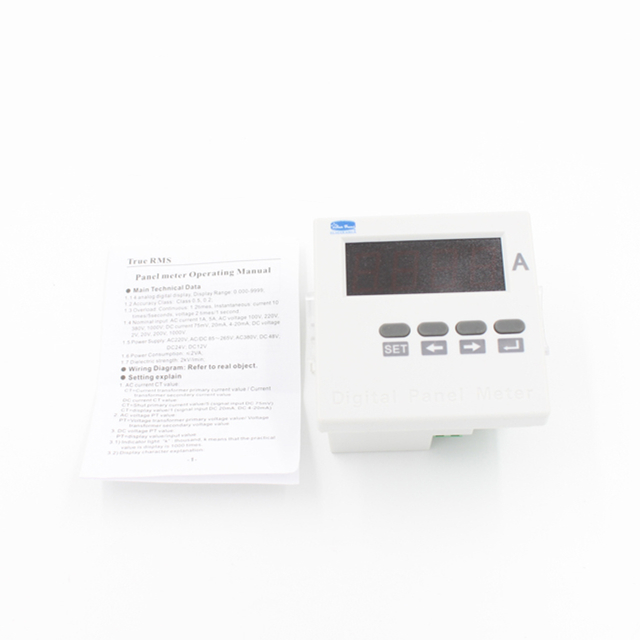 1 Phase Digital AC Voltmeter and Ammeter 72*72 Panel Meter with 20A Digital AC Ammeter Volt Amp Meter