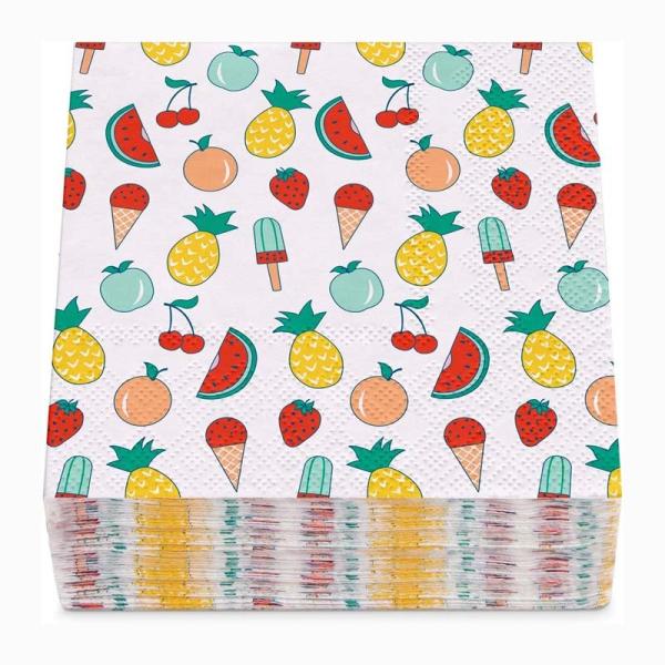 CMYK Pantone печатая салфетки бумаги логотипа, Компостируемый Serviette салфетки ткани