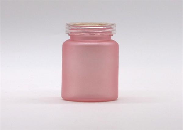 Pink Medicine Pill Bottles Tablet Capsule Frost Bottle With Child Proof Cap