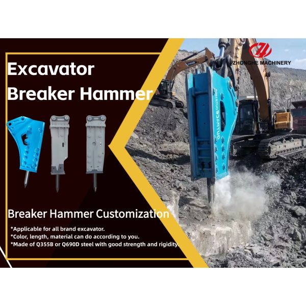 Heavy-Duty Hydraulic Break Hammer Powerful Demolition Tool for 0.5-10T Excavators Mini Construction Machinery